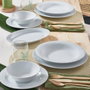 Hermia Juego de Cena de Porcelana de 18 Piezas Blanco